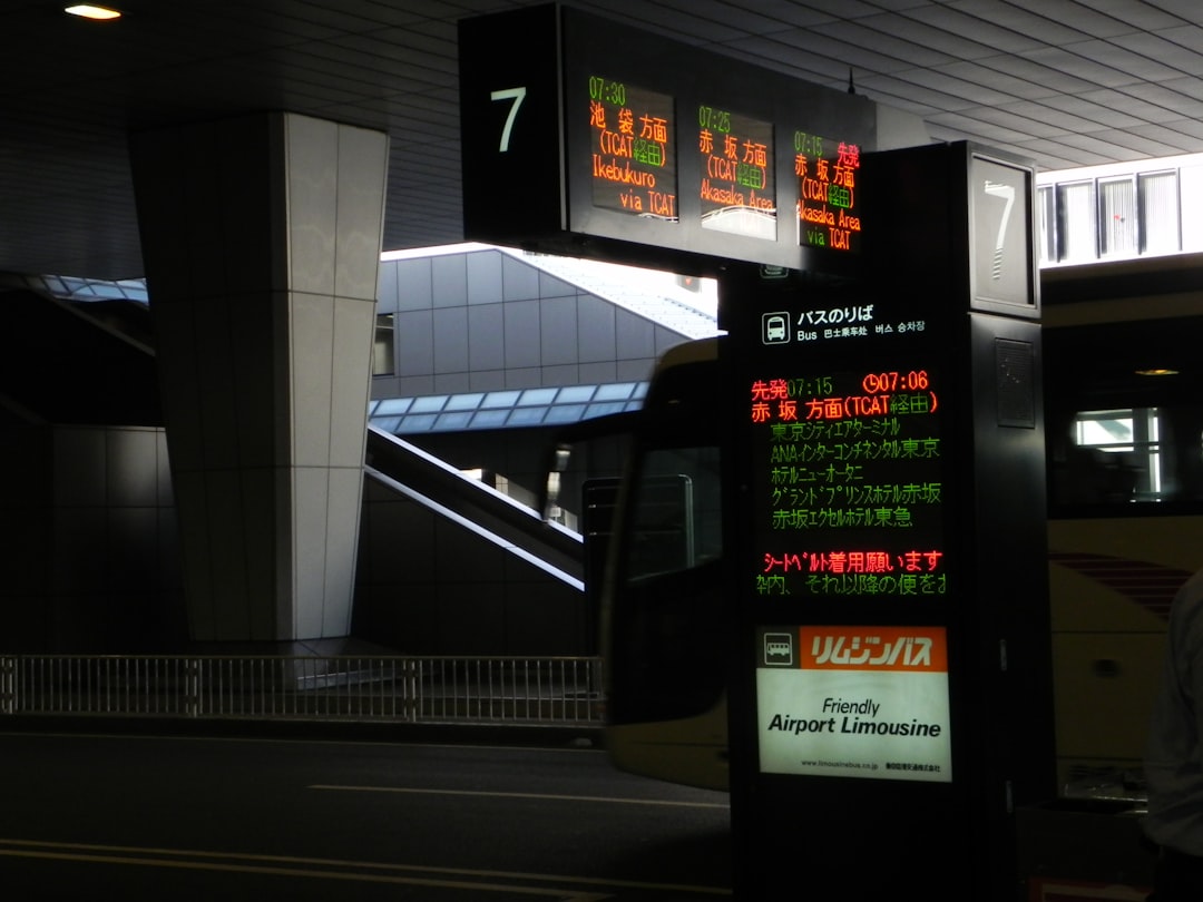 Narita Airport terminal map, transit signage Japan