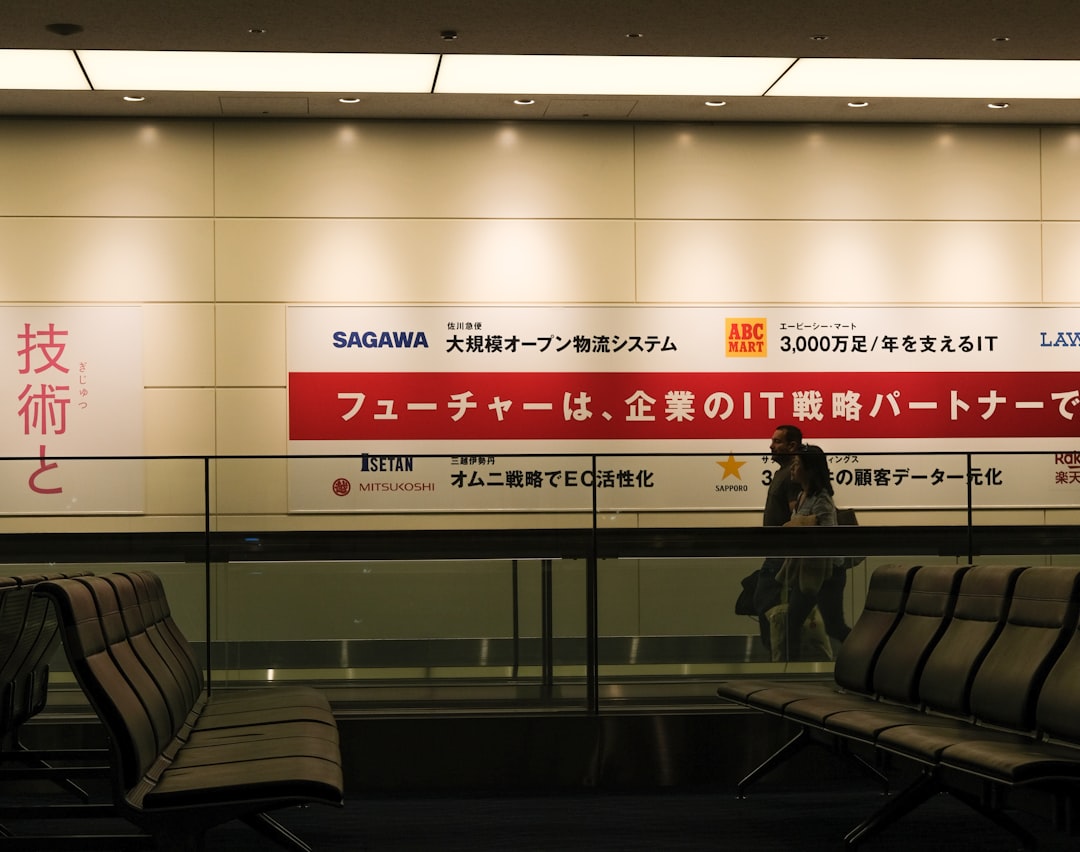 Narita Airport transit lounge, Japan airport security queue